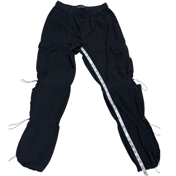 Aéropostale Parachute Cargo Pants Size Small (2–4) Black Y2K Adjustable Utility - Picture 8 of 10